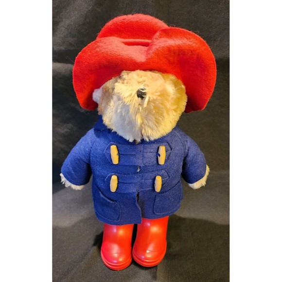 Vintage Paddingtion the Bear Plush with Coat Hat& Rain Boots - Picture 1 of 7